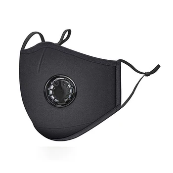 

PM2.5 Mouth Mask Anti-dust Mask Reusable Mask with Breathing Valve Cotton Masks Washable Face Mouth Protective Mask with Filter