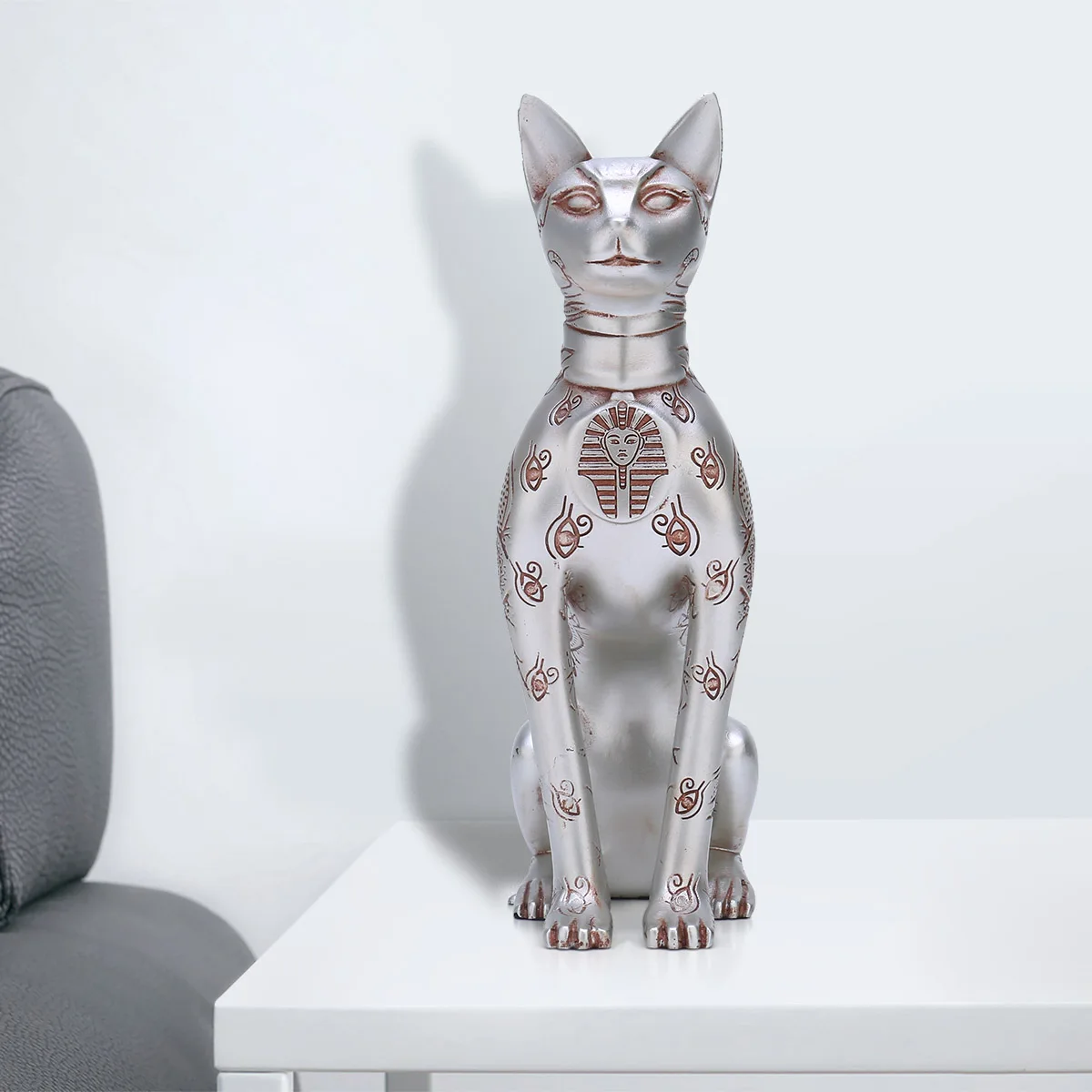 

Resin Sculpture Egypt Sphinx Cat Egyptian Totem Modern Sculpture Originally Designed Cat Sculpture Home Decoration