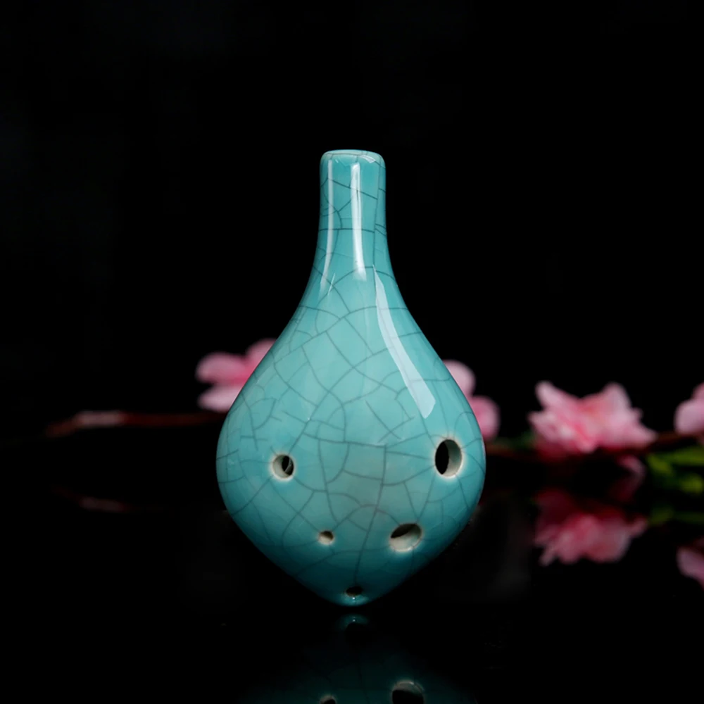 Керамическая бутылка для вина Ocarina Alto C с 6 отверстиями ручная роспись музыкальный