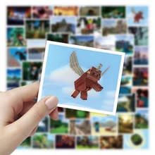 

10/30/50/100Pcs Minecraft Game Stickers Funny Anime Sticker Laptop Pvc Waterproof Cartoon Graffiti Decals Kid Classic Toys Gifts
