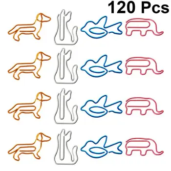 

120pcs Paper Clips Metal Practical Durable Note Clips Cute Photo Clip Lovely Bookmark Paper Pin Clip for Paper Files