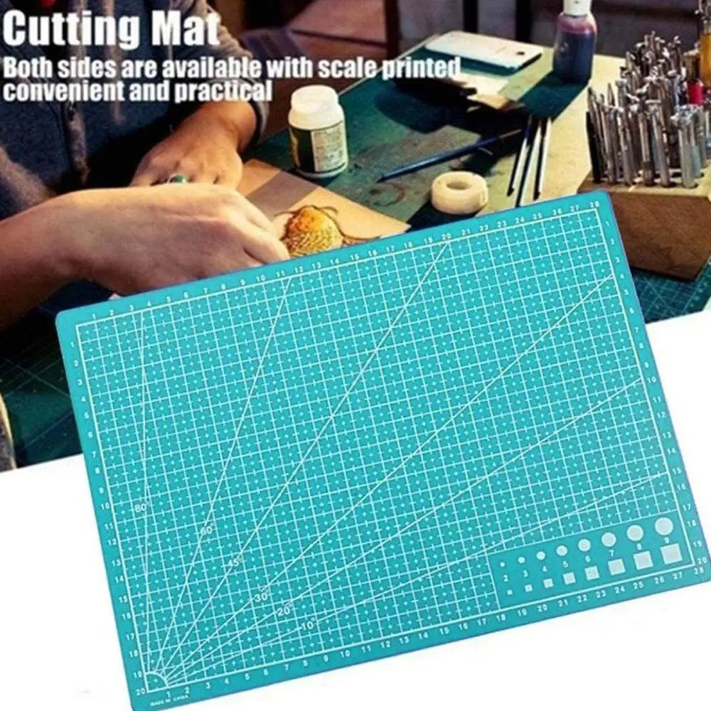 Esterilla de corte A4, esteras de corte autocurativas de líneas de rejilla, tarjeta artesanal de alta calidad, tablero de papel de tela de cuero para coser, 30x20cm, 1 ud.