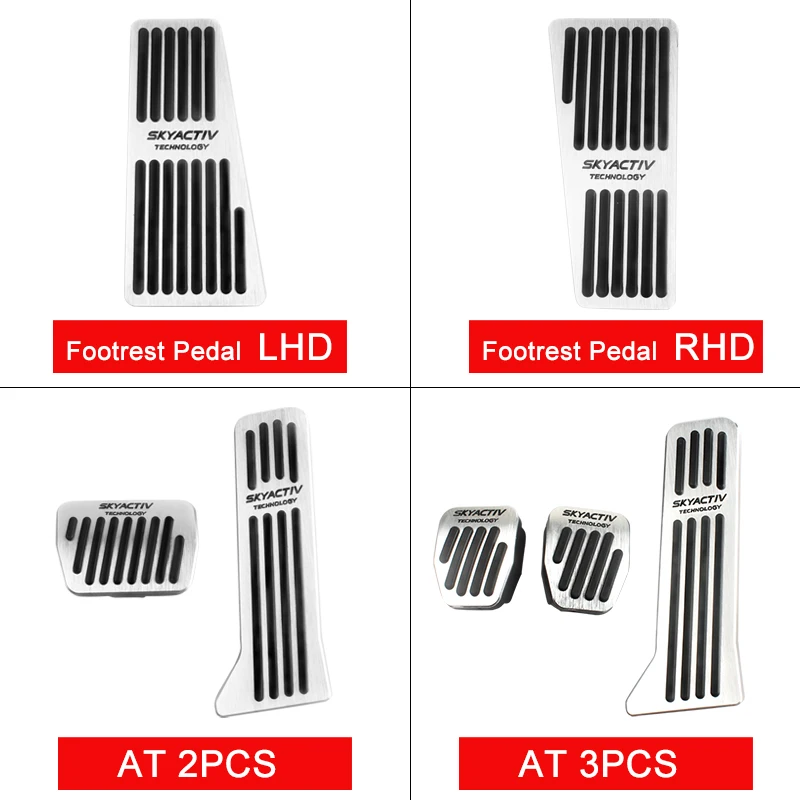 Автомобильный акселератор педаль тормоза сцепления Подножка педаль Накладка для Mazda 3 6 CX-5 CX5 CX-3 CX-7 CX-9 Axela ATENZA