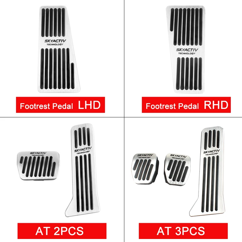 Online Coche acelerador freno embrague Pedal reposapiés cubierta de la placa del Pedal para Mazda 3 6 CX 5 CX5 CX 3 2017 2018 2019 CX 7 CX 9 Axela ATENZA