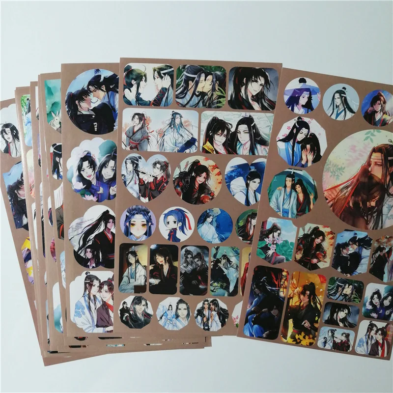 

12 pcs/set Mo Dao Zu Shi around Small wall sticker china anime comics around stickers gift