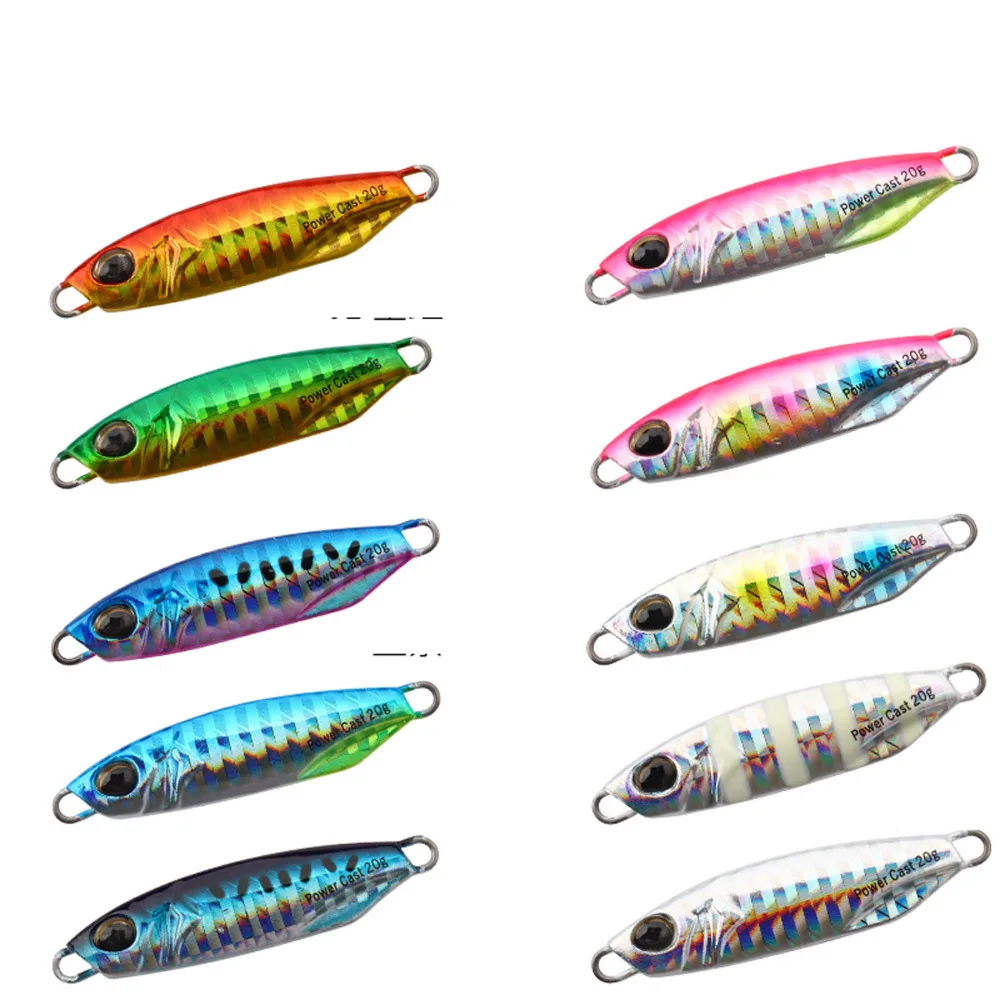 5PCS Deep sea Jigging Fishing Ocean Boat Rock Beach Slow Jig Jigbait