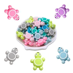 10PCS Tortoise teether Care pacifier beads DIY accessory Chain BISphenol A non-chewable teething soft baby products
