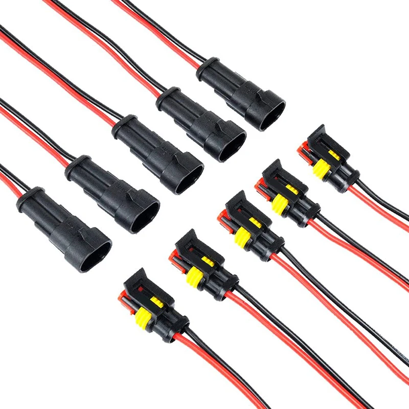 5 комплектов 2 PIN WAY 20 16 AWG водонепроницаемый разъем жгут IP 67 AMP Superseal Pa66 нейлоновая