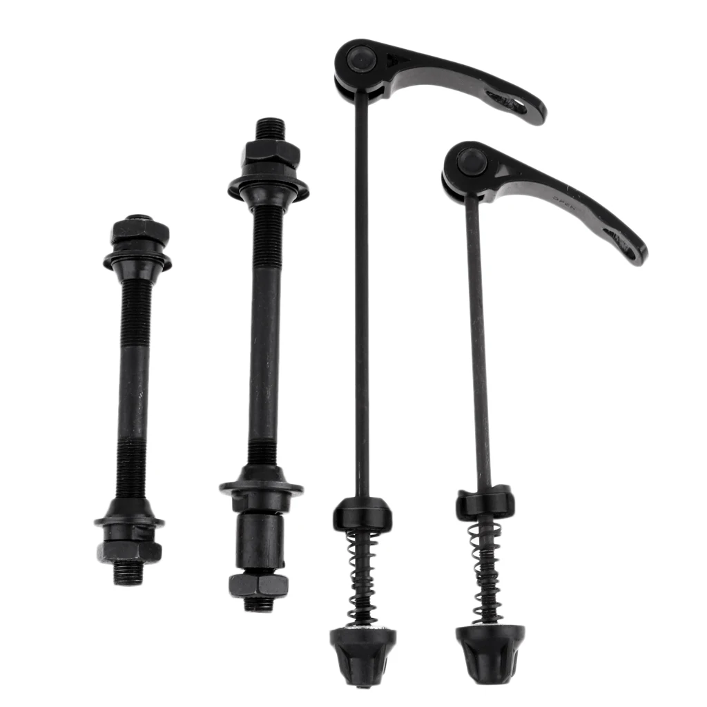 Quick Release Bicycle Hub Road MTB Bike Cycle Front & Rear Axle Hollow Shaft Set
