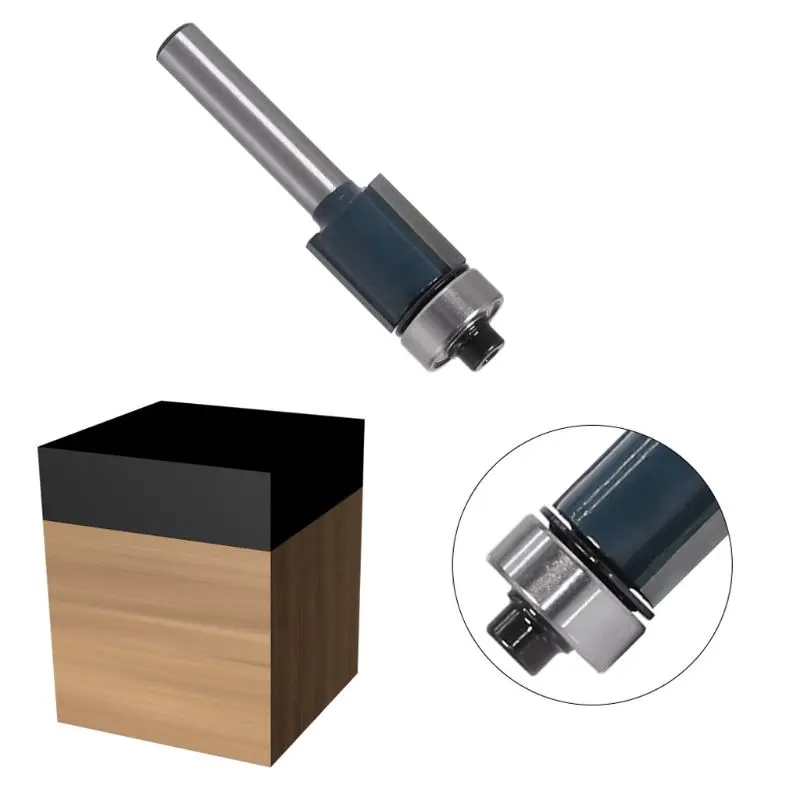 

OOTDTY 1/4" Shank Flush Trim Pattern Router Bit Bearing Milling Cutter Woodworking Tool Wood Cutters Strawberries For Wood Route