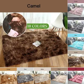 

Tie-Dyed Anti-Skid Shaggy Warm Floor Carpet Fluffy Rugs Area Rug Hotel Sofa Home Decoration Dining Room Mat Bedroom