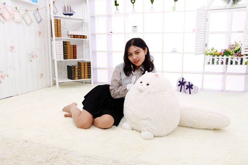 Kawaii Плюшевые персидская кошка игрушки мягкие куклы длинные железнодорожных подушки кукла милое животное моделирование в виде толстого кота; Плюшевые игрушки для детей в подарок