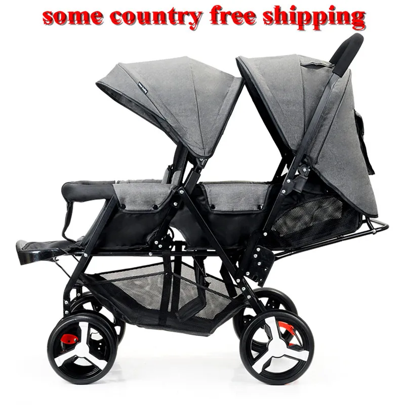 twin strollers front rear pram double-seat stroller big and small baby second transport | Мать и ребенок