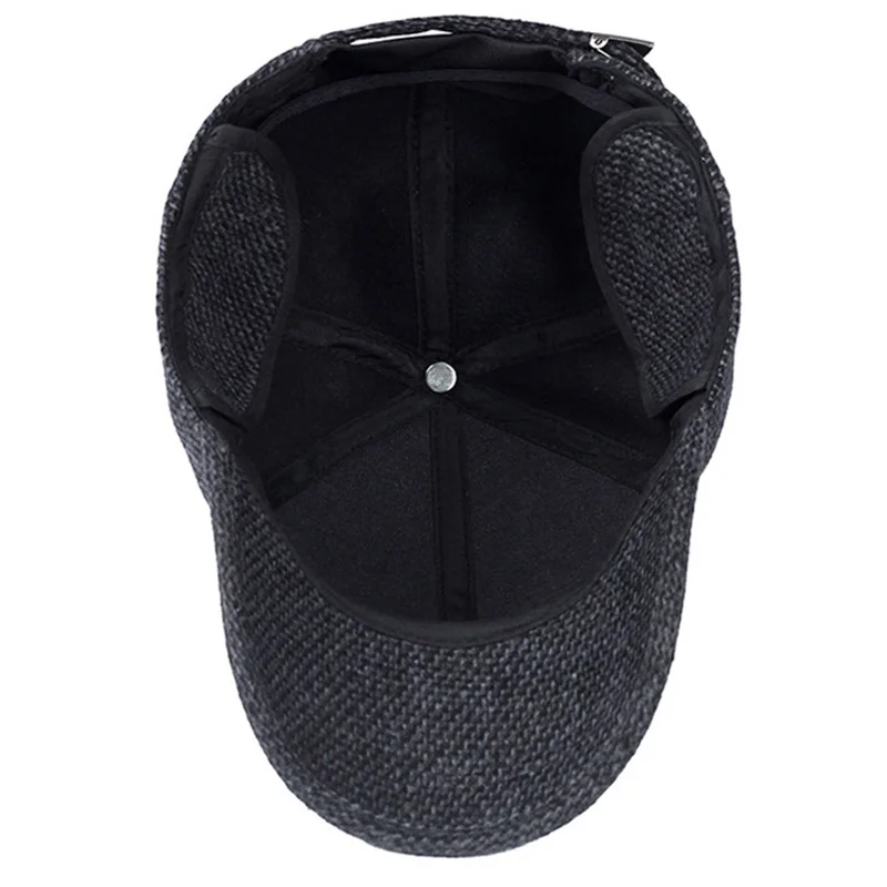 Бренд Findpro, бейсболка, зимняя шапка для папы, теплые утолщенные хлопчатобумажные бейсболки, защита ушей, облегающие шапки для мужчин