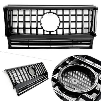 

Car Front Radiator Grille Mesh Upper Grill For 1990-2016 Mercedes Benz W463G550 G500 G350 G55 G63 GT G Wagon Black
