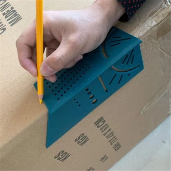 

45/90 Degree Angle Ruler Tools for Woodworking 3D Miter Angle Measuring Rulet Woodworking Scribe Mark Line Gauge Ruler
