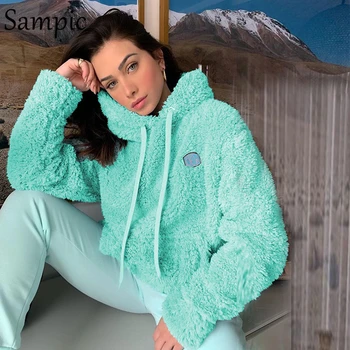 

Sampic woman casual oversized hoodie sweatshirt long sleeve loose hoodies sweatshirt autumn winter 2019