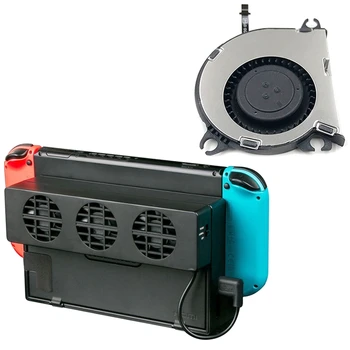 

1pcs Stand Game Console Dock Cooler with 3-Fan & 1pcs Repair Parts Radiation Cooling Fan for Nintend Switch