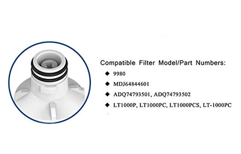 Replace  LT1000P, ADQ74793501, ADQ74793502, MDJ64844601, Kenmore 46-9980, 9980 refrigerator filter (1 pack)