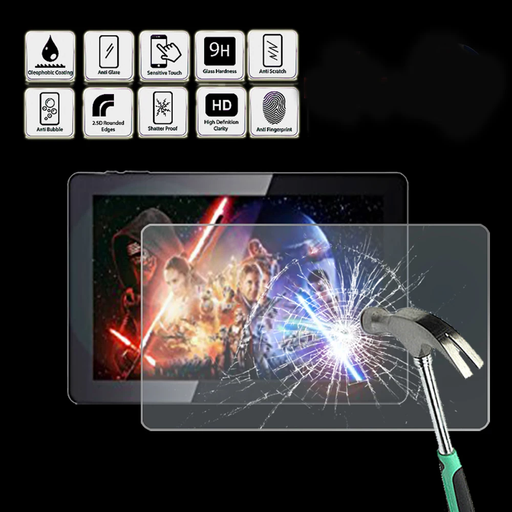 

Tablet Tempered Glass Screen Protector Cover for Fusion5 108 10.6" - Anti Fingerprint Screen Film Protector Guard Cover