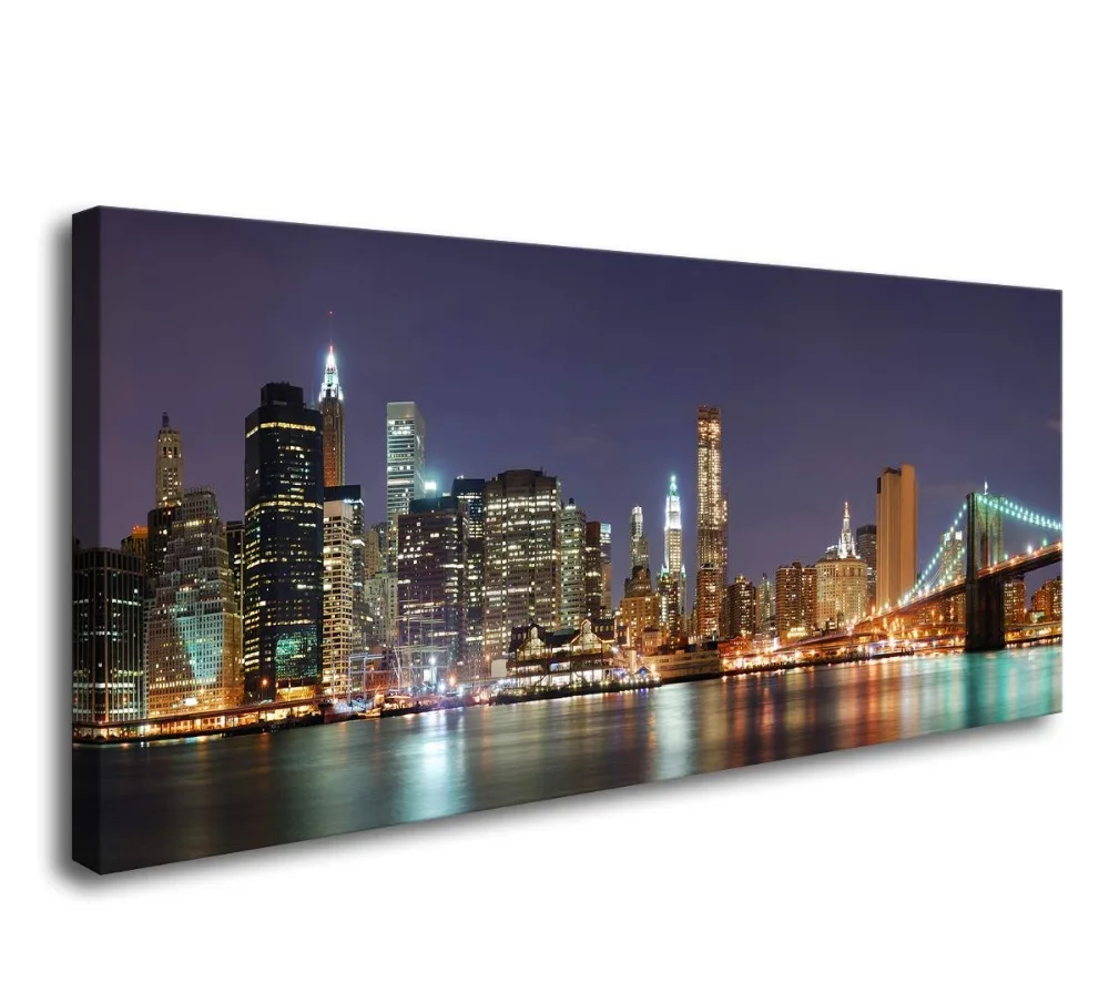 5D DIY Diamond Painting Brooklyn Bridge New York City Night landscape Cross Stitch Mosaic diamond embroidery Needlework