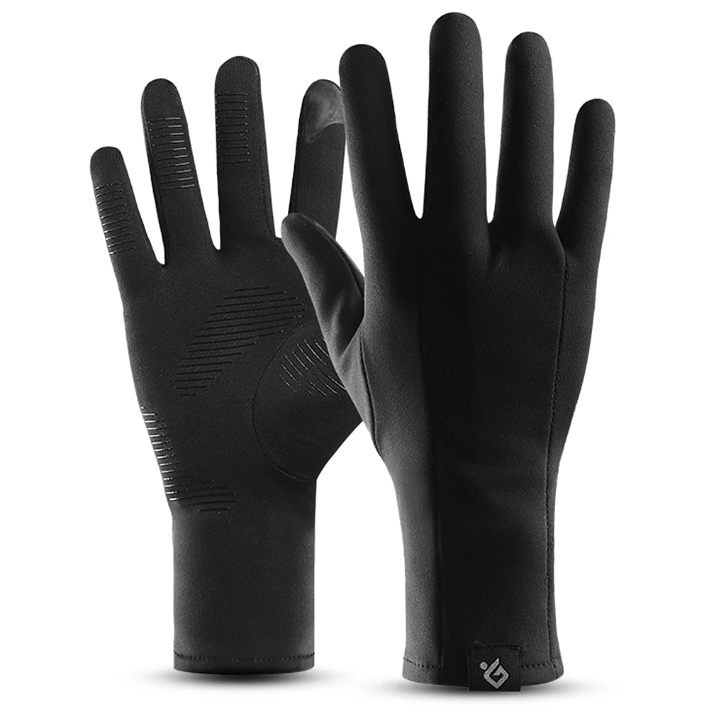Зимние теплые перчатки мужские и женские сенсорные перчатки полный палец велосипедные ветрозащитные спортивные перчатки с тонкой флисовая подкладка