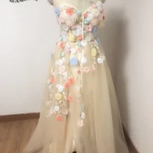 Красивое элегантное вечернее платье, вечернее платье abiti da cerimonia da sera, недорогое вечернее платье с объемными цветами