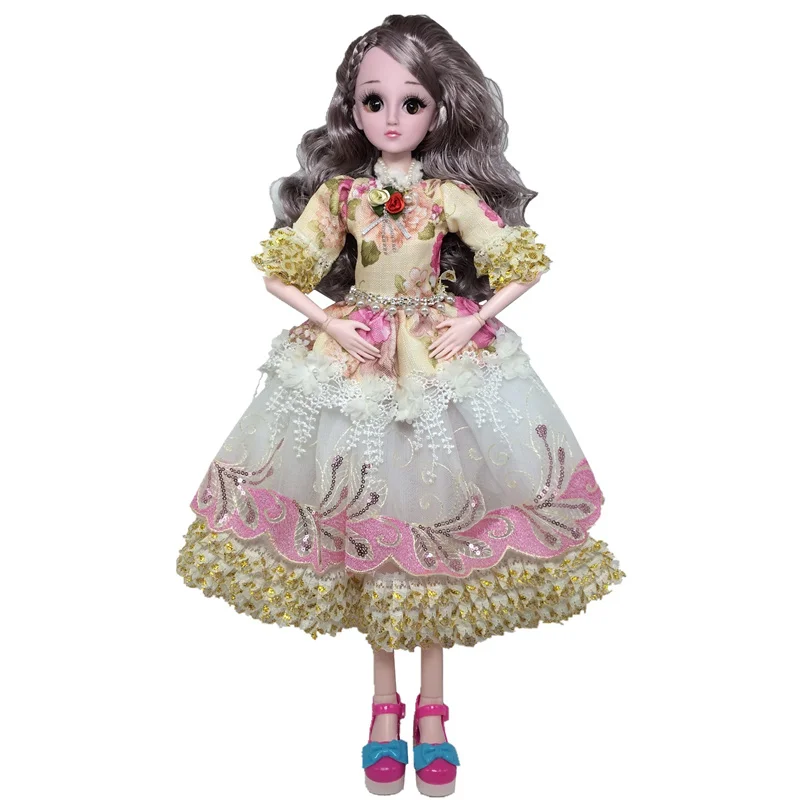 Новинка 60 см BJD кукла с принцессой Одежда Аксессуары 21 подвижные шарнирные куклы вечерние платья Игрушки для девочек подарок - Цвет: Doll with clothes