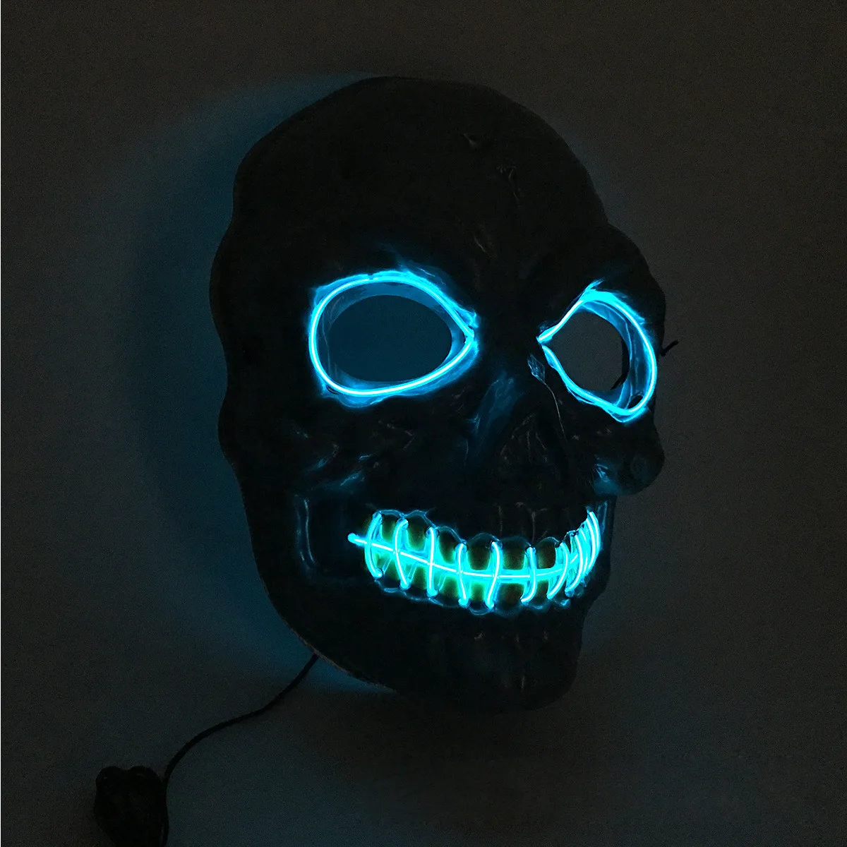 

Fashion Skeleton Mask LED Children Masks Glow Scary Mask Light Up Cosplay Mask Funny Kids Gift Toy for children Halloween