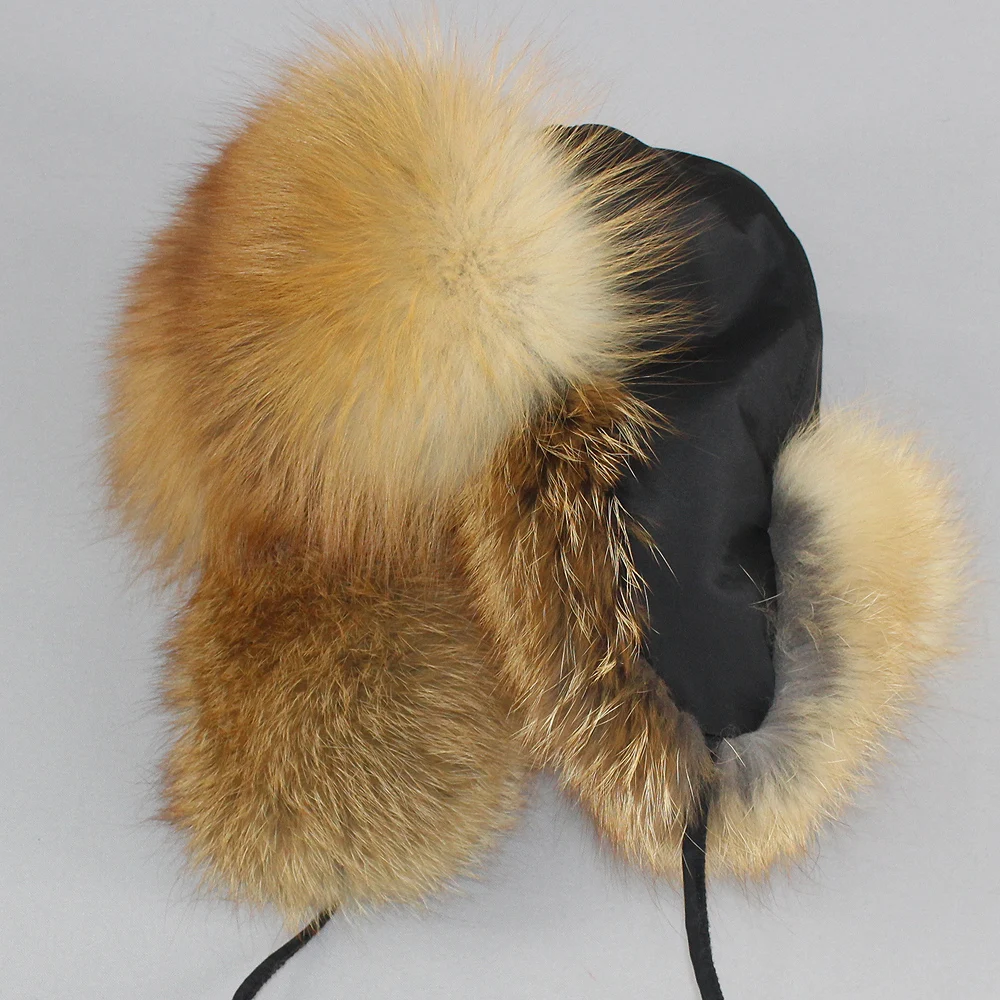 Hot Sale Women Warm Genuine Fur Hats Natural Fox Fur Caps Winter New Female Casual Beanies Retail and wholesale