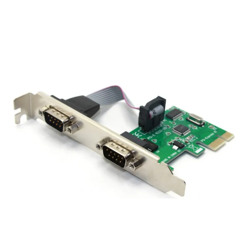 PCIe последовательная плата расширения 2 порта RS232 Com Последовательный порт PCI карта памяти