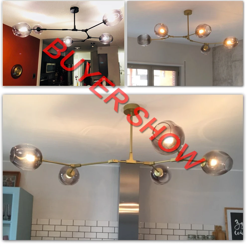 Потолочная люстра стеклянная E27 85 265в перем освещение в помещении lights lighting