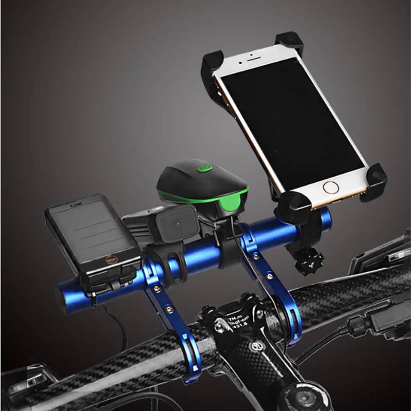 

10CM Bicycle Handlebar Extended Bracket Headlight Mount Bar MTB Bike Cycling Lantern Lamp Support Rack Stand Flashlight Holder