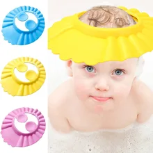 Multi função bebê touca de banho crianças viseira chapéu ajustável à prova dadjustable água proteção da orelha lavagem do cabelo shampoo earmuffs infantil touca de chuveiro