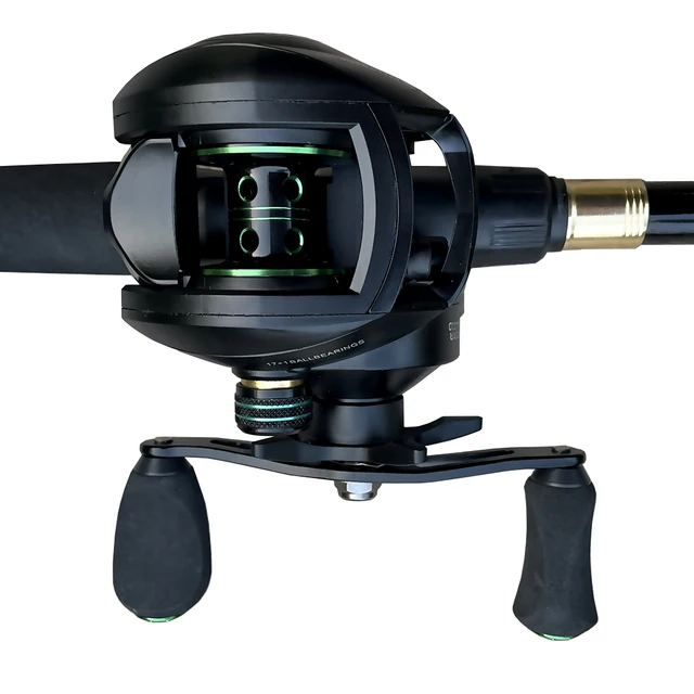 Fishing Baitcasting Reel All Metal Spool 17+1BB 10kg Max Drag Force Speed Ratio 8.1:1 Magnetic Metal Casting Fishing Reel 3