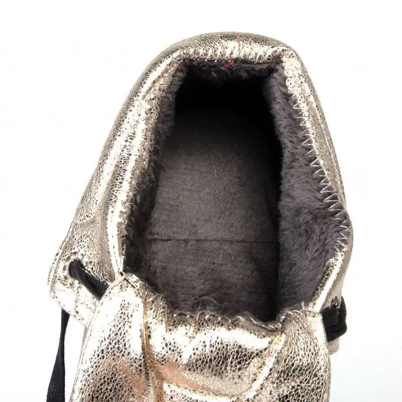 Taoffen/женские ботильоны из блестящей кожи; модная обувь на платформе; женская обувь со шнуровкой и круглым носком, увеличивающая рост; Размеры 33-42