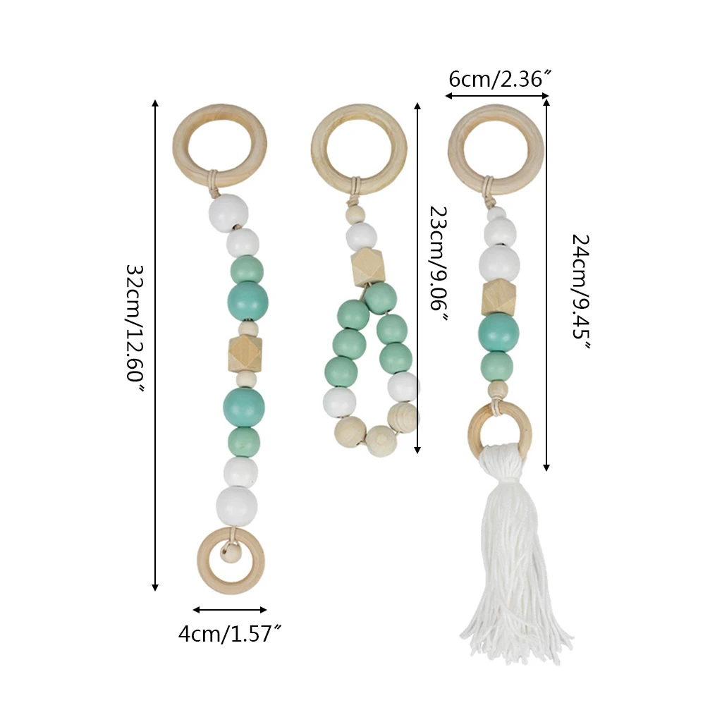 3 шт./компл. Детские Деревянные Зубы Бусины Строка стяжное кольцо новорожденных игрушка-головоломка