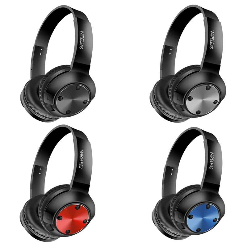 

MS-K15 metal wireless headset bluetooth headset portable TF/SD card MP3 player stereo gaming headset with microphone support