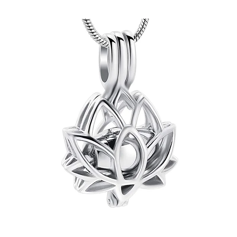 LKJ001 Бесплатная воронка новый дизайн Подарочное ожерелье Lotus Hold мини урн из