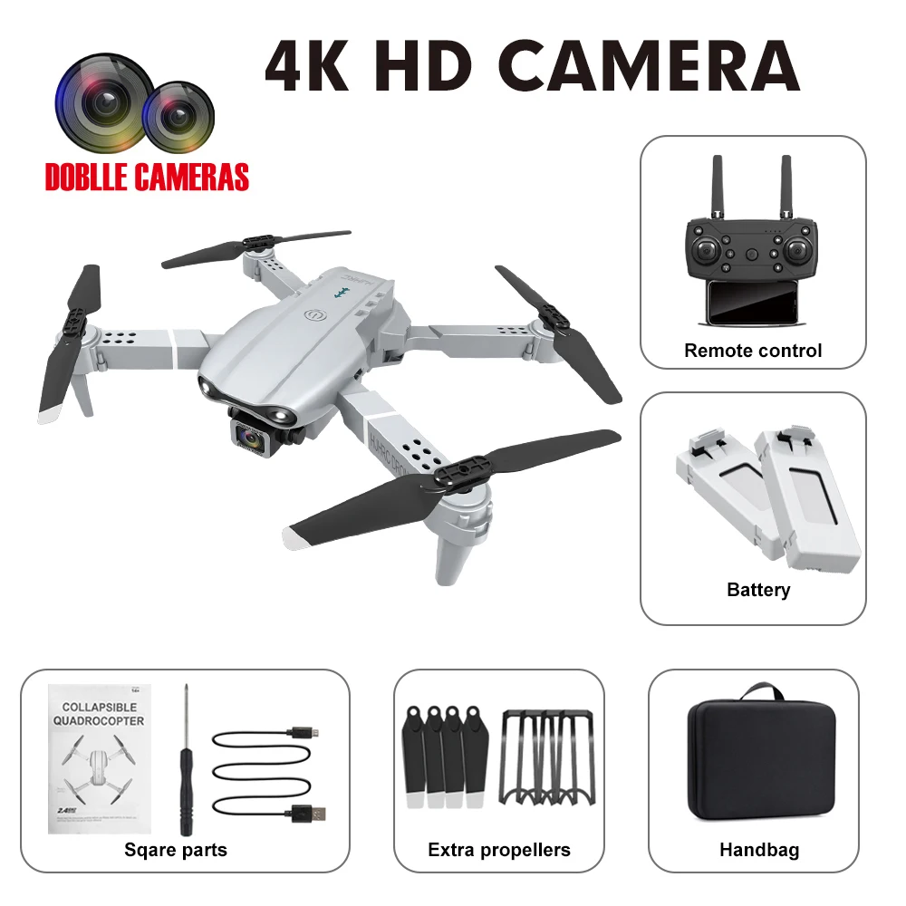 Rc Dron Mini Drone 4k Profesional Wide Angle 4K HD Dul Camera 2.4G 4CH Foldable Home Quadcopter FPV Helicopter Toys For Boy rc tech quadcopter RC Quadcopter