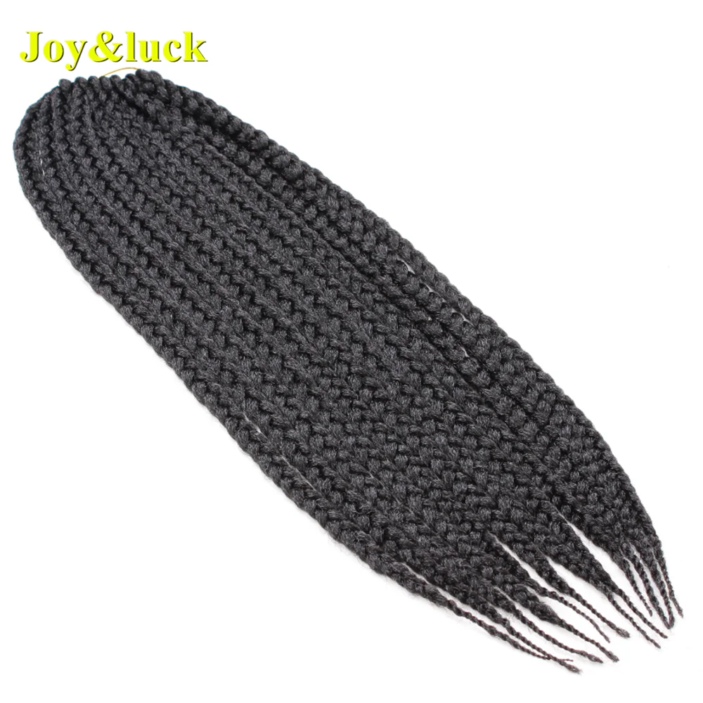 Joy&luck, 12 дюймов, коробка, косички, черный цвет, синтетические косички, волосы на крючках, наращивание волос