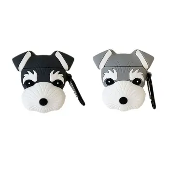 

Cute Pet Dog Style Protective Cover Silicone Case for Airpods 1/2 with Carabiner