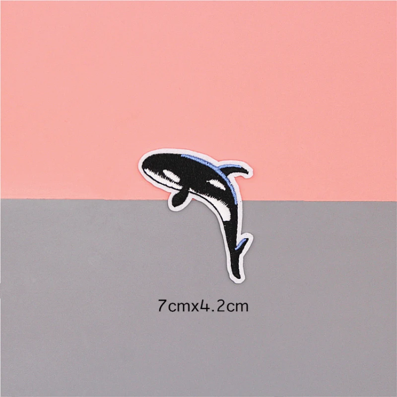13 шт., вышитые железные нашивки с изображением морских животных для значков, сумок, шляп, джинсов, аппликация, тканевые наклейки, украшения для скрапбукинга