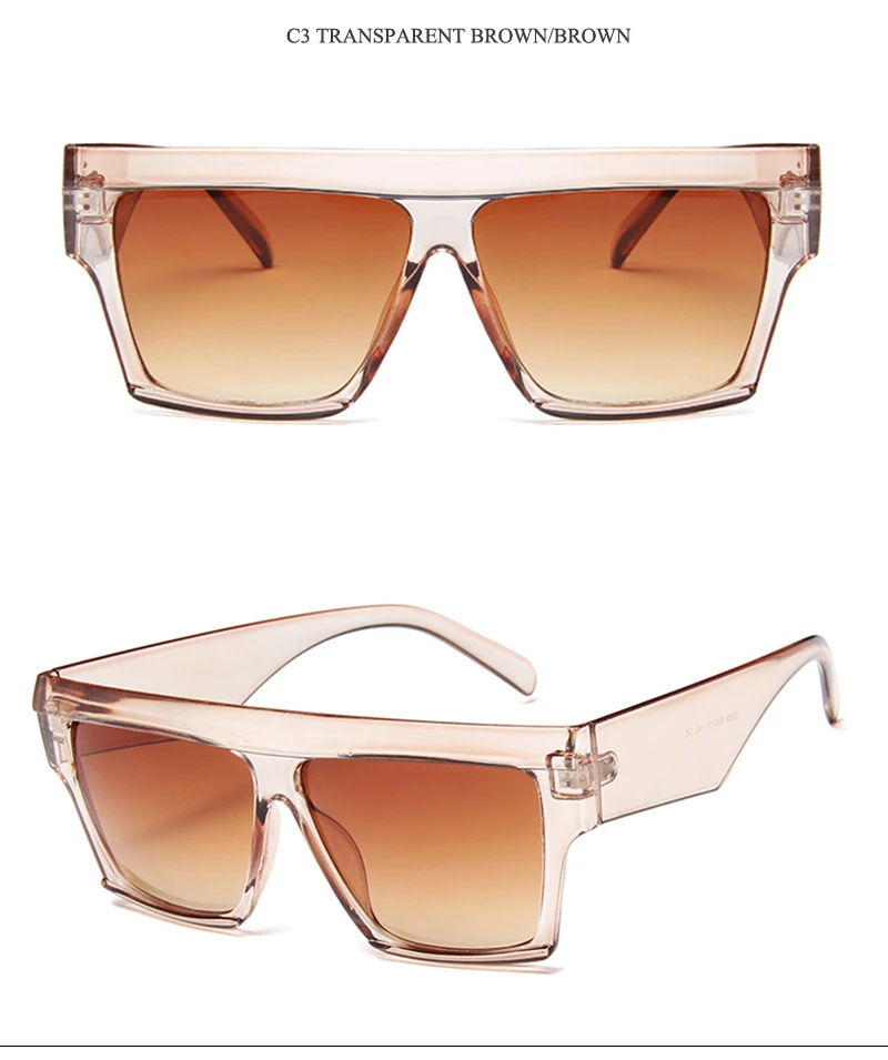 Новые модные квадратные солнцезащитные очки для женщин брендовая дизайнерская ретро большая винтажная рамка солнцезащитные очки негабаритные унисекс Женские солнцезащитные очки мужские
