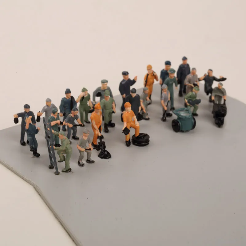27 шт. модели железнодорожных рабочих в масштабе 1:87|Поделки своими руками| |