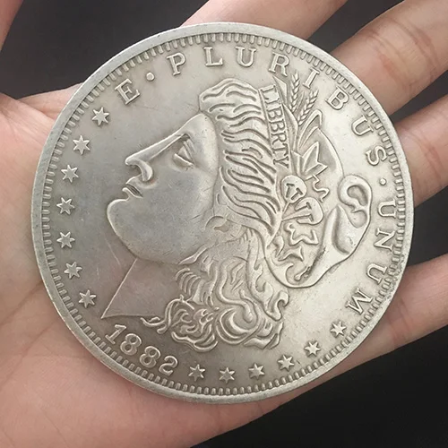 

Jumbo Copper Morgan Dollar (7cm) Coins Magic Stage Magic Tricks Funny Close Up Stage Magia Illusion Gimmick Props Accessories