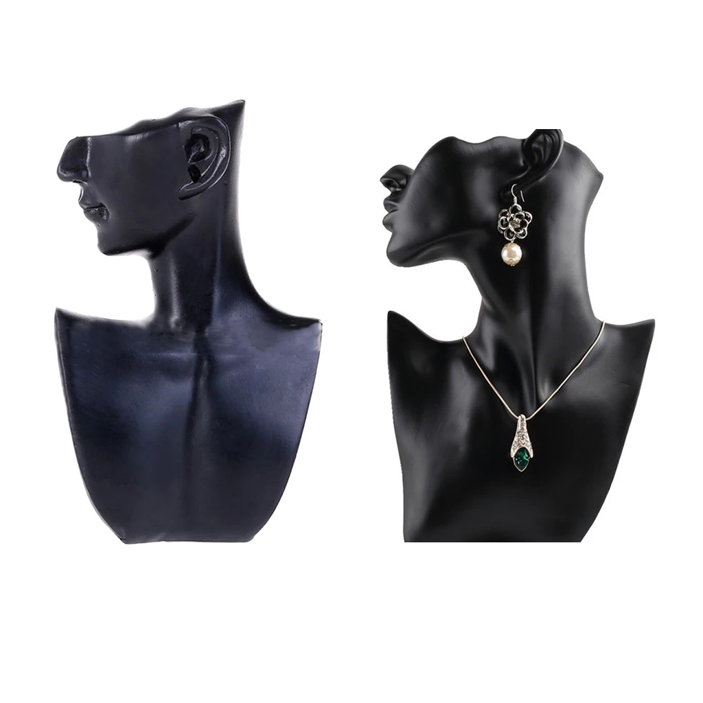

2 Pieces/Set Female Fashion Jewelry Headless Mannequin Bust Display, Resin Material