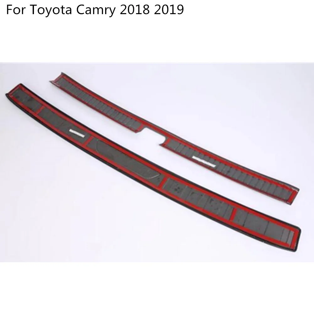 Для Toyota New Camry XV70 автомобильный внешний задний бампер накладка багажника Накладка из нержавеющей стали пластина педаль