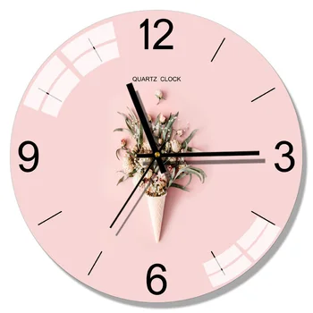 

Large Glass Wall Clock Modern Design Kitchen Clock Living Room Creative Nordic Silent Bedroom Clocks Wall Home Decor Klok FZ737