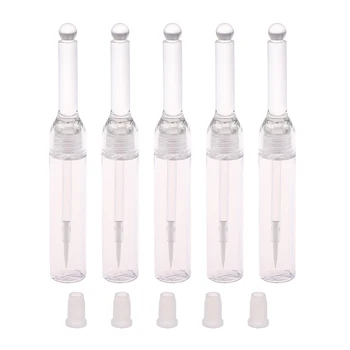 

5Pcs 9ml Clear Empty Lip Gloss Tube Round Liquid Lipstick Bottle Cosmetic
